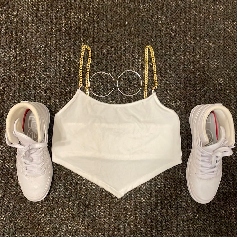White Crop Top